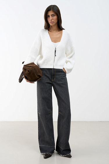 Straight leg faded jeans - BRUSNIKA Women Clothes