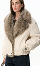 Down jacket with a fur collar - BRUSNIKA. Women clothes