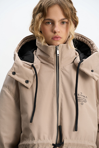 Parka with synthetic filling and an additional collar - BRUSNIKA Women Clothes