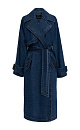 Oversized double-breasted denim trench - BRUSNIKA. Women clothes