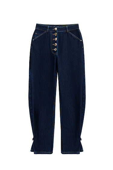 Jeans with accent buttons - BRUSNIKA Women Clothes