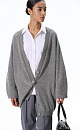 Long fox down cardigan - BRUSNIKA. Women clothes