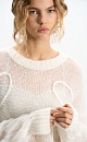 Jumper with a voluminous decor - BRUSNIKA. Women clothes