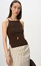 Viscose top with side cutouts - BRUSNIKA. Women clothes