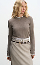Longsleeve shirt with contrasting cuffs and collar - BRUSNIKA. Women clothes