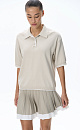 Viscose knit polo shirt - BRUSNIKA. Women clothes