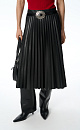 Faux leather pleated skirt - BRUSNIKA. Women clothes