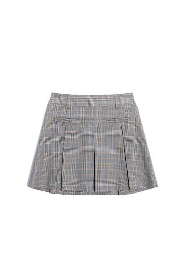 Plaid Mini Skirt - BRUSNIKA Women Clothes