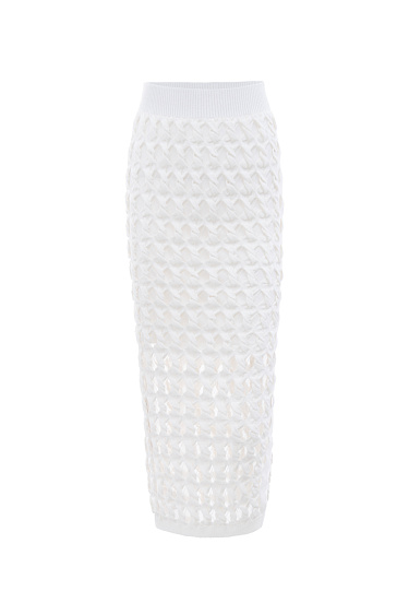Large openwork weave pencil skirt - BRUSNIKA Women Clothes