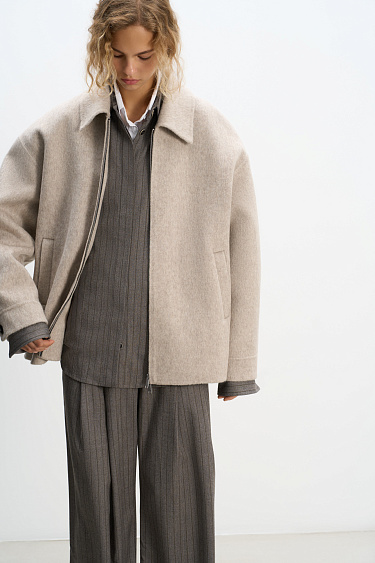 Wool zipper jacket - BRUSNIKA Women Clothes