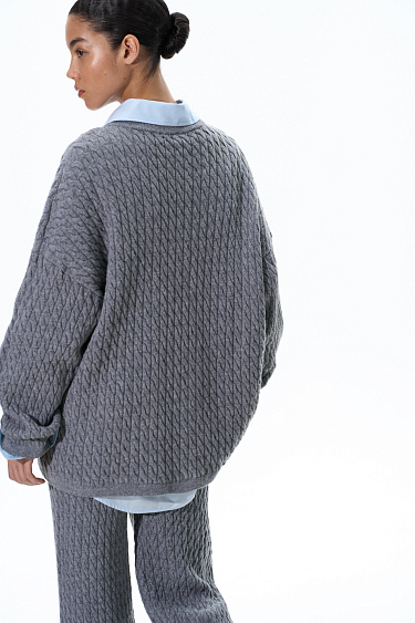 Cable-knit jumper made from 100% extrafine merino wool - BRUSNIKA Women Clothes