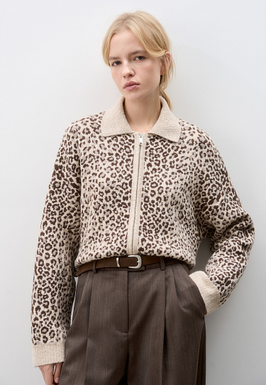 Bomber with animal print - BRUSNIKA Women Clothes