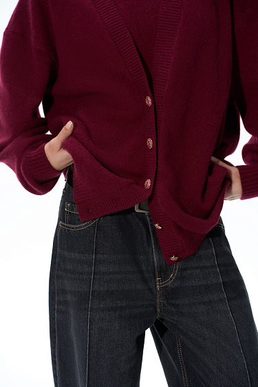 Long fox down cardigan - BRUSNIKA Women Clothes