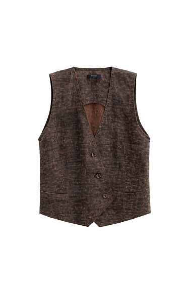 Vest with a diagonal fastening - BRUSNIKA Women Clothes