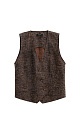 Vest with a diagonal fastening - BRUSNIKA. Women clothes