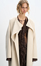 Wool coat with an asymmetrical lapel - BRUSNIKA. Women clothes