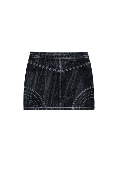 Denim skirt of mini length - BRUSNIKA Women Clothes