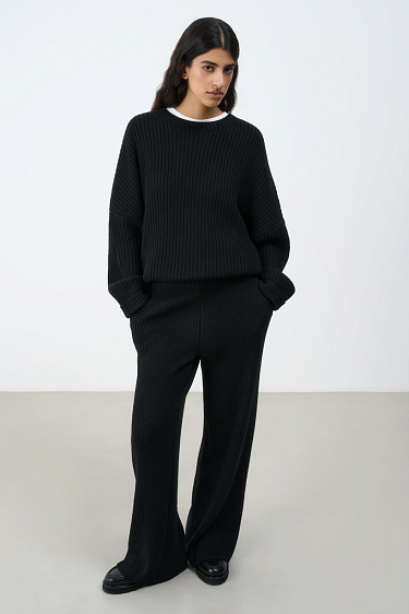 Wool-cashmere wide-leg pants - BRUSNIKA Women Clothes