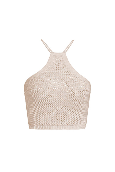 Knitted top with straps - BRUSNIKA Women Clothes