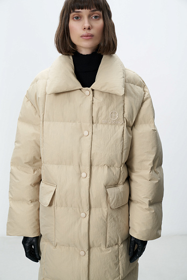 Long quilted down jacket - BRUSNIKA Women Clothes