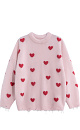 Fox down jumper with heart-shaped print - BRUSNIKA. Women clothes
