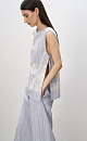 Striped suit decorated with embroidery - BRUSNIKA. Women clothes