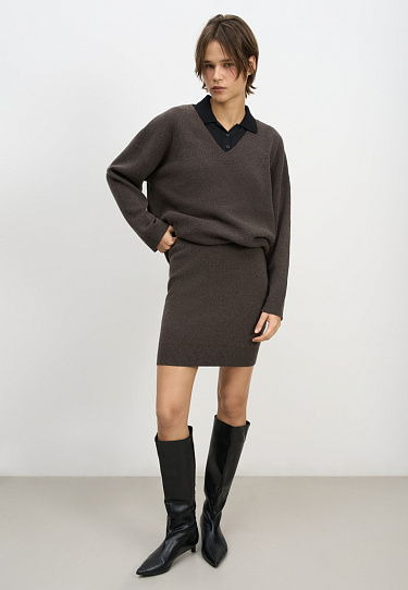Cashmere and wool mini skirt - BRUSNIKA Women Clothes