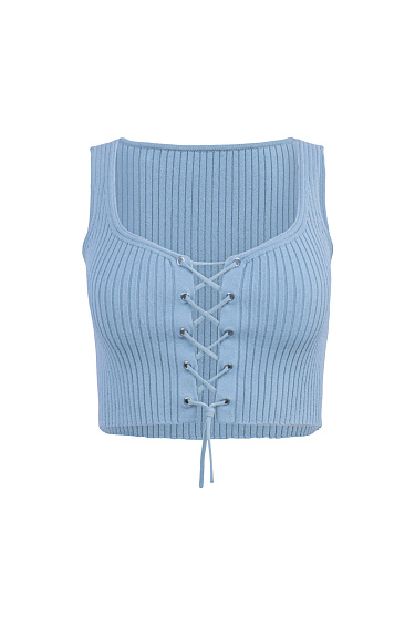 Lace-up crop top - BRUSNIKA Women Clothes