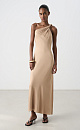 Satin dress with twist - BRUSNIKA. Women clothes