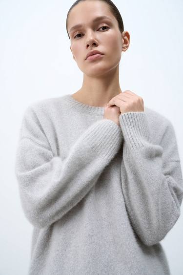 Oversized fox down jumper - BRUSNIKA Women Clothes