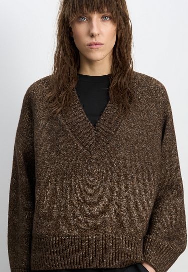 Merino wool jumper with lurex - BRUSNIKA Women Clothes