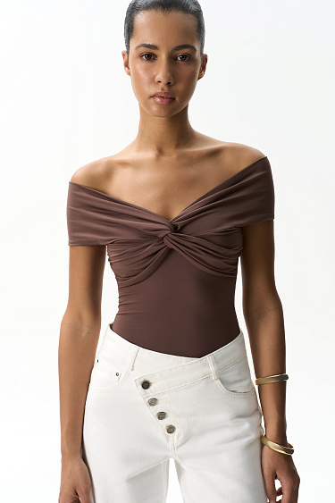 Off-the-shoulder top - BRUSNIKA Women Clothes
