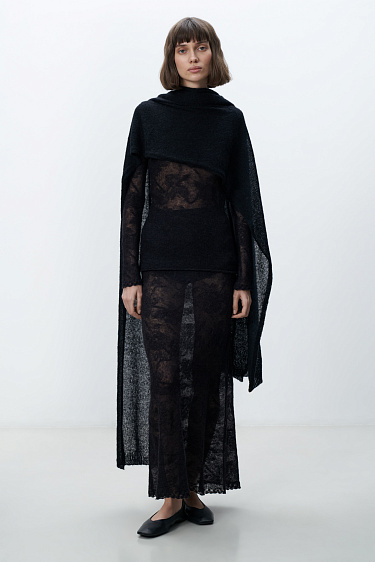 Lace skirt made of super kid mohair and baby alpaca - BRUSNIKA Women Clothes
