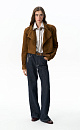 suede jacket with a stand‑up collar - BRUSNIKA. Women clothes