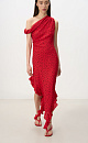 Polka dot dress made of 100% crepe viscose - BRUSNIKA. Women clothes