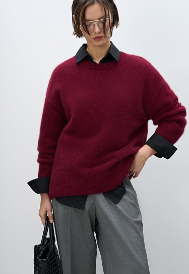 Oversized fox down jumper - BRUSNIKA Women Clothes