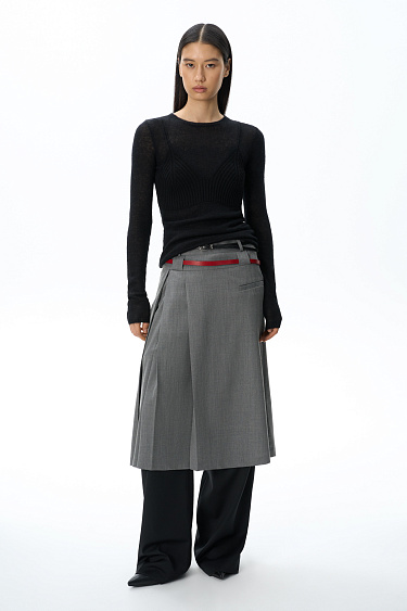 Knitted jumper with a bustier‑style imitation - BRUSNIKA Women Clothes