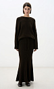 knitted skirt made of bouclé yarn - BRUSNIKA. Women clothes