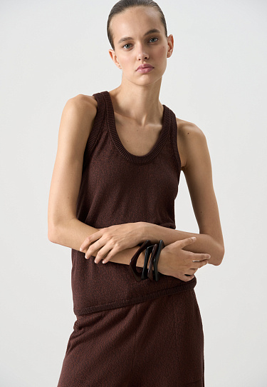 Knitted cotton top - BRUSNIKA Women Clothes