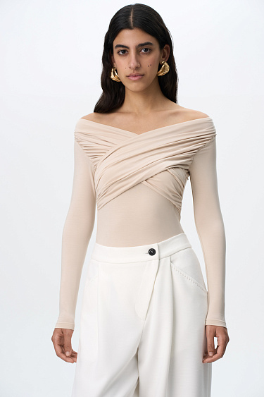 Top with draped bodice - BRUSNIKA Women Clothes