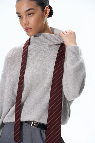 Fox-fur jumper with a high collar - BRUSNIKA Women Clothes