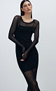 Mesh viscose dress - BRUSNIKA. Women clothes