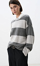 Striped fox down jumper - BRUSNIKA. Women clothes