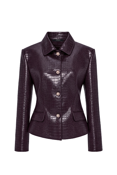 Textured eco-leather jacket - BRUSNIKA Women Clothes