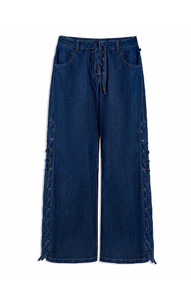 Jeans with lacing - BRUSNIKA Women Clothes