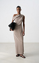 Maxi length cupra dress - BRUSNIKA. Women clothes