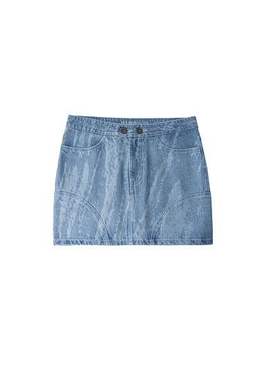 Denim skirt of mini length - BRUSNIKA Women Clothes