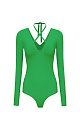 Bodysuit with cut-out and ribbon tie - BRUSNIKA. Women clothes