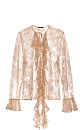 Blouse with lace frill - BRUSNIKA. Women clothes