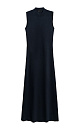 Knitted dress with a stand-up collar - BRUSNIKA. Women clothes